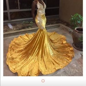 Handmade mermaid prom dress